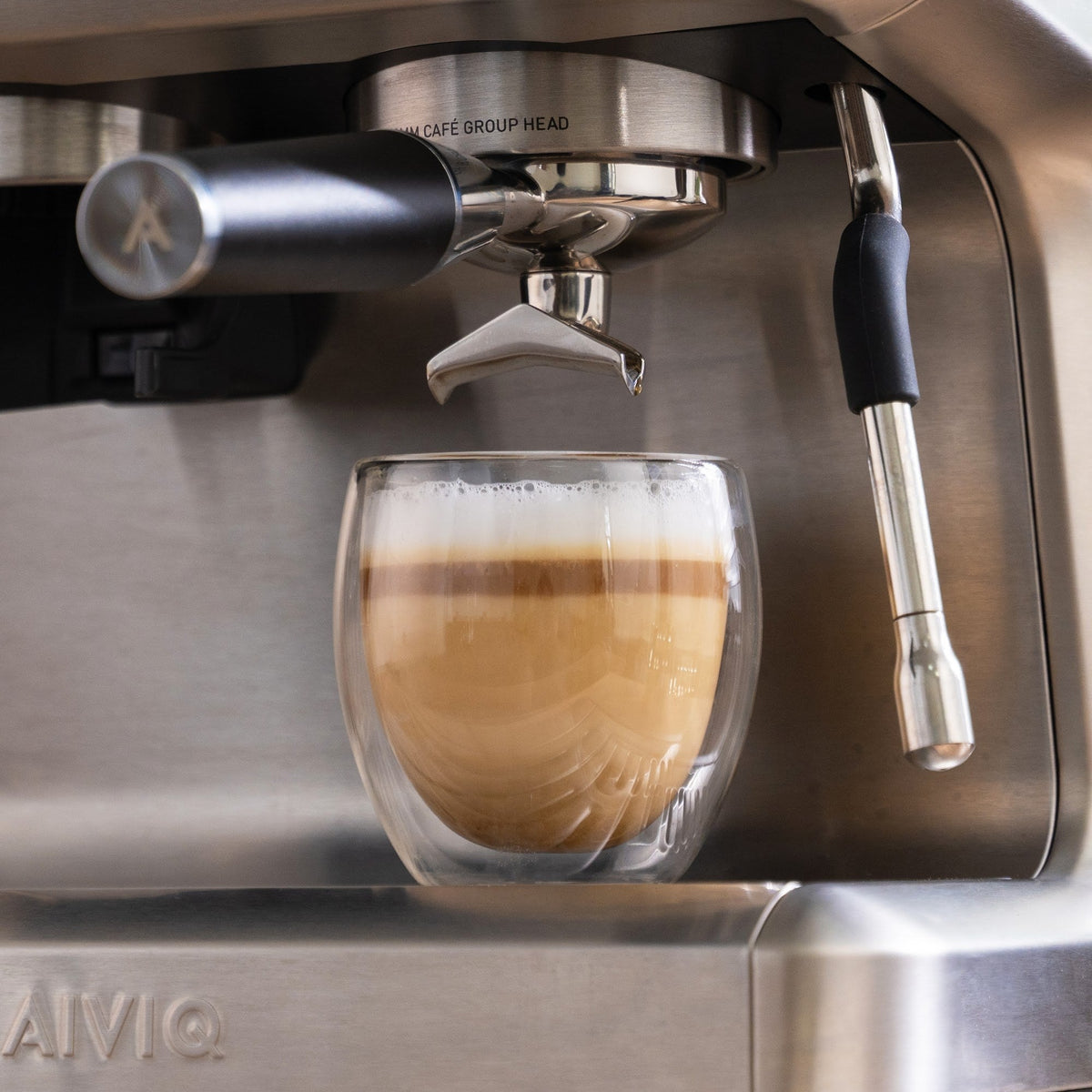 Aspire Core: das Ergebnis: Latte auf der Abtropfschale