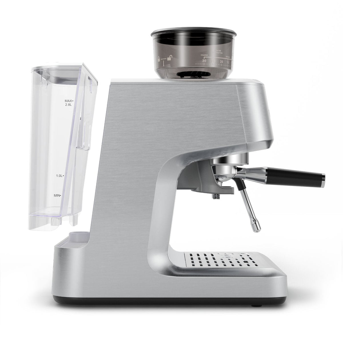 Aspire Core von der Seite mit Maßen